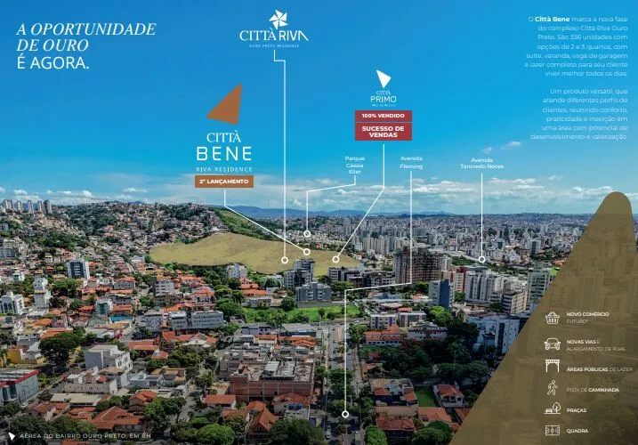 Vista aérea do Città Bene e do complexo Città Ouro Preto, Belo Horizonte